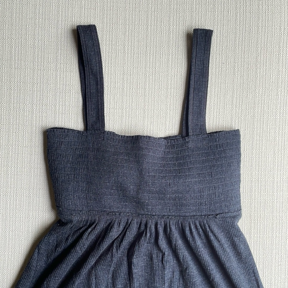 A&F ribbed A-line dress dark blue/gray size small